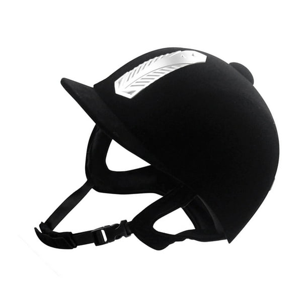 Eigraketly Casco de equitación transpirable con rápida disipación de calor para largas sesiones de equitación Cuidado ecuestre y deportes negro 58cm