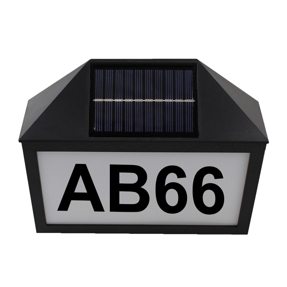 Decoration House Number Address Solar Powered Lamp Address Sign Solar