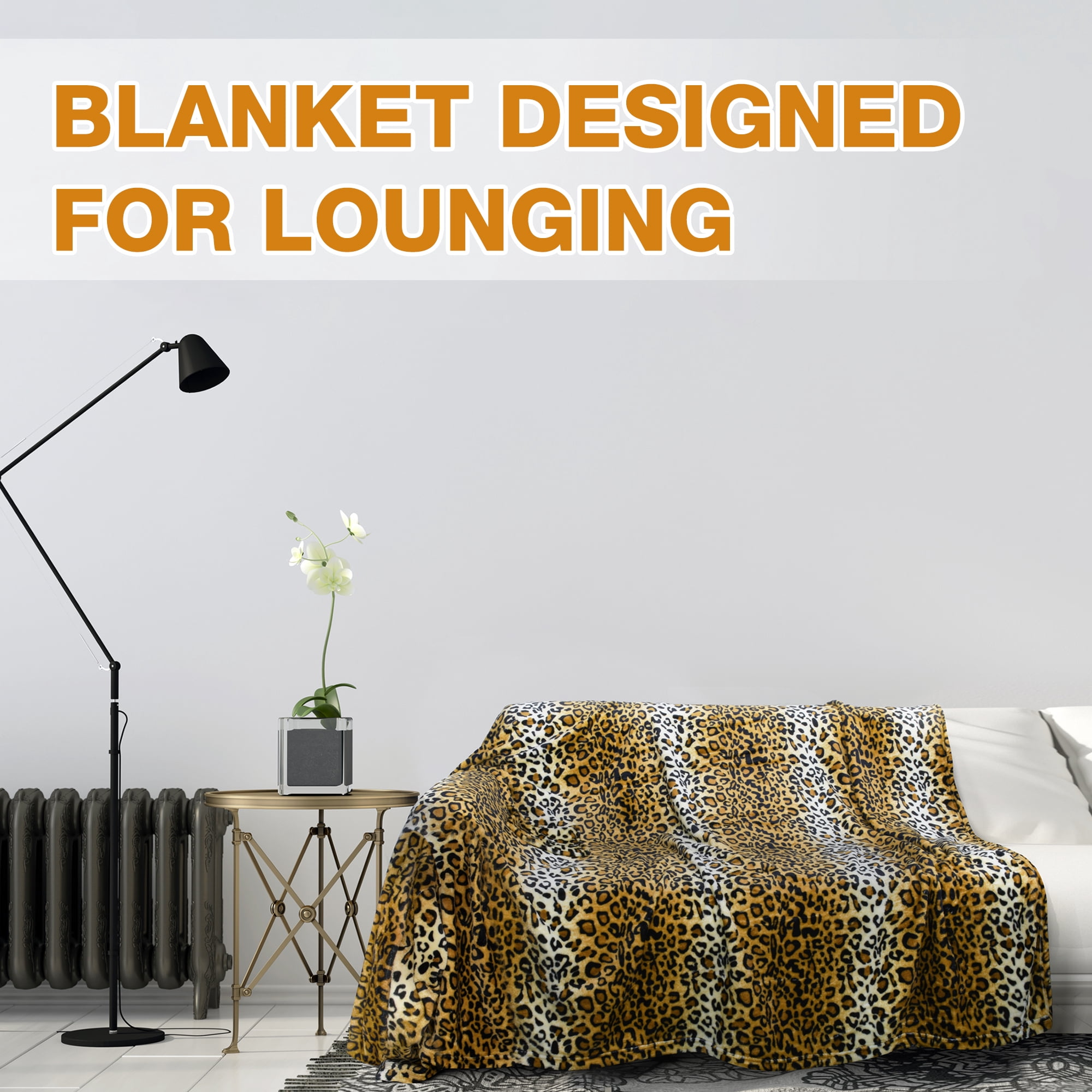 Tirrinia Wearable Fleece Blanket with Sleeves and Pocket for Women and Men, Super-Soft Microplush Full Body Robe for Lounge Couch, Cheetah, 51"" x 73""