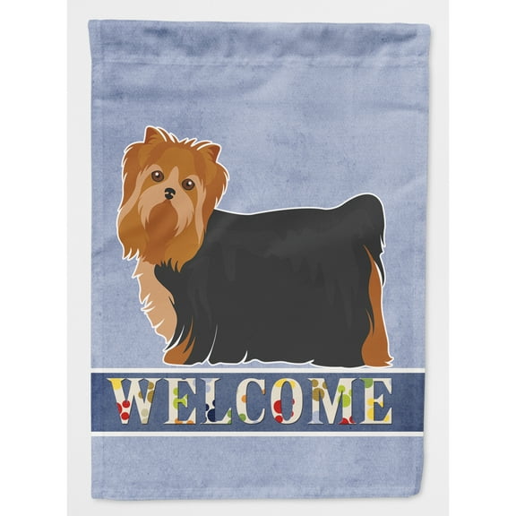 Carolines Treasures CK3682CHF Yorkshire Terrier Welcome Flag Canvas House Size  Large multicolor