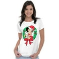 thumbnail image 3 of Santa Betty Boop Christmas Wreath Women's Plus Size Shirt Brisco Brands 2X, 3 of 5