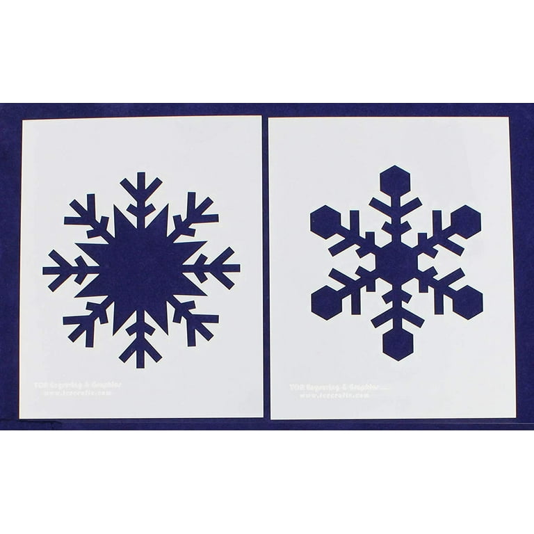 Mylar Stencils Christmas Snowflakes A3/A4/A5 Sheet Sizes Thick 190