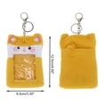 thumbnail image 3 of Unique Bargains 1 Pc ID Badge Holder Plush Keychain Card Holder Yellow Brown, 3 of 5