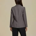 thumbnail image 5 of Suit Jackets for Women Business Casual Open Front Blazers Office Work Lightweight Coats Spring Summer Cardigan Suits Dark Gray L, 5 of 6