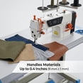 thumbnail image 2 of QUHEE Industrial Sewing Machine, 550W Servo Motor and Table Stand, 5000 Stitches Per Minute Heavy-duty Lockstitch Sewing Machine, Clear Control Panel and Electro-mechanization Intelligent Start-stop, 2 of 7