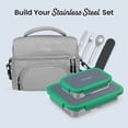thumbnail image 4 of Bentgo Stainless Steel Lunch Box - Leak-Proof, 3 Compartments, 4.3-Cup Capacity, Ideal for Kids 3+, Teens & Adults, Durable, Reusable (Gray Leaf), 4 of 8