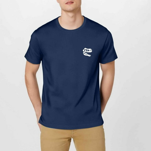 Men's Dinosaur Bone Pattern Retro T Shirt Short Sleeve Casual Streetwear Dinosaur Theme Top
