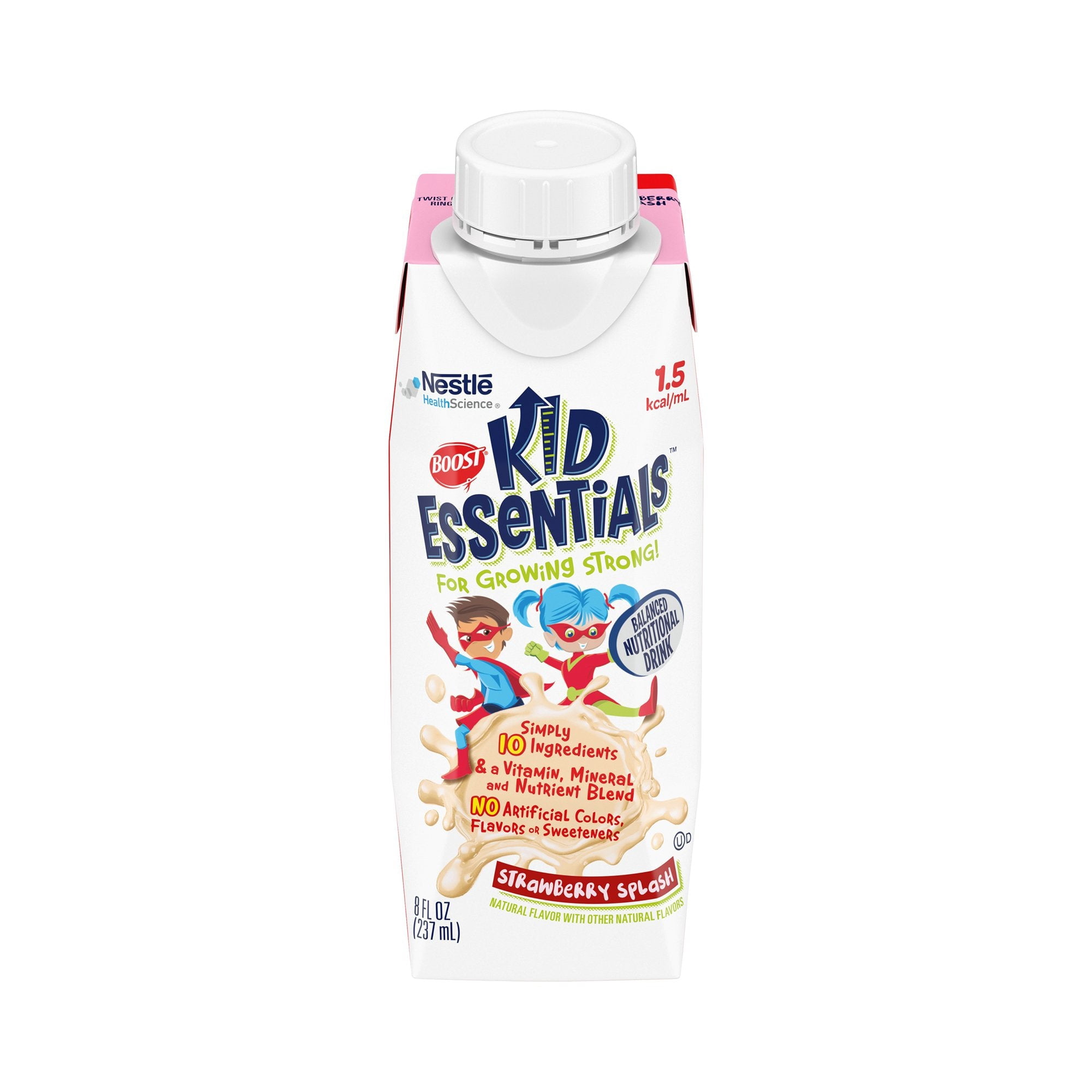 Boost Kid Essentials 1.5 Nutritional Creamy Strawberry Flavor Drink, 8 Fl. Oz.
