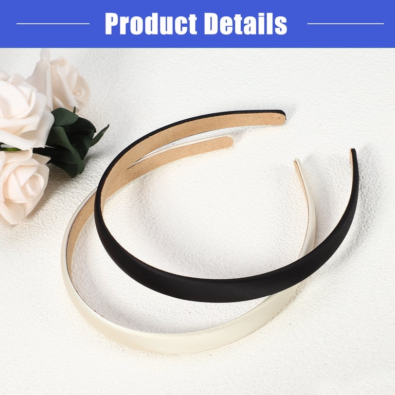 Vocoste 2 Pcs Solid Simple Satin Headbands Fashion Anti Slip  display picture 2