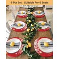 thumbnail image 4 of 15 Inch Round Placemats Set of 4, Red Snowflake Christmas Non Slip Heat Insulation PP Table Mats, Xmas Snowflake Winter Modern Art Washable Place Mats for Kitchen Dining Party Table Decor, 4 of 7