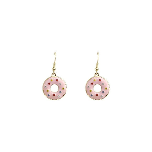 Aretes Colgantes para Mujer Pastel Chapado en Oro para Amantes de la Comida