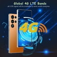 thumbnail image 3 of U25 Ultra Unlocked Smartphone, 8+256GB Unlocked Phone, 6.8" HD+ Display, Built in Pen, 4500mAh 4G/Face ID/Dual SIM/GPS (Orange), 3 of 7