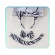 thumbnail image 4 of Guardurnaity Conjunto de diadema de cebra de tela, accesorios de rendimiento de maquillaje de baile, vestido de cebra, conjunto de tres piezas, 3 Disfraces de disfraces B, 4 of 6