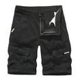 thumbnail image 2 of Viikei Men's Quick Dry Utility Shorts-Active Lifestyle,Men's Summer Fashion Solid Color Casual Shorts Multi-Pocket Cargo Shorts Black L, 2 of 3