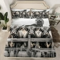 thumbnail image 2 of Manfei Highland Cow Full Size Sheets, Rustic Windmill Bed Sheets, Vintage Farmhouse Sheet Sets, Luxury Bedroom Decor 4 Pieces, 2 of 7
