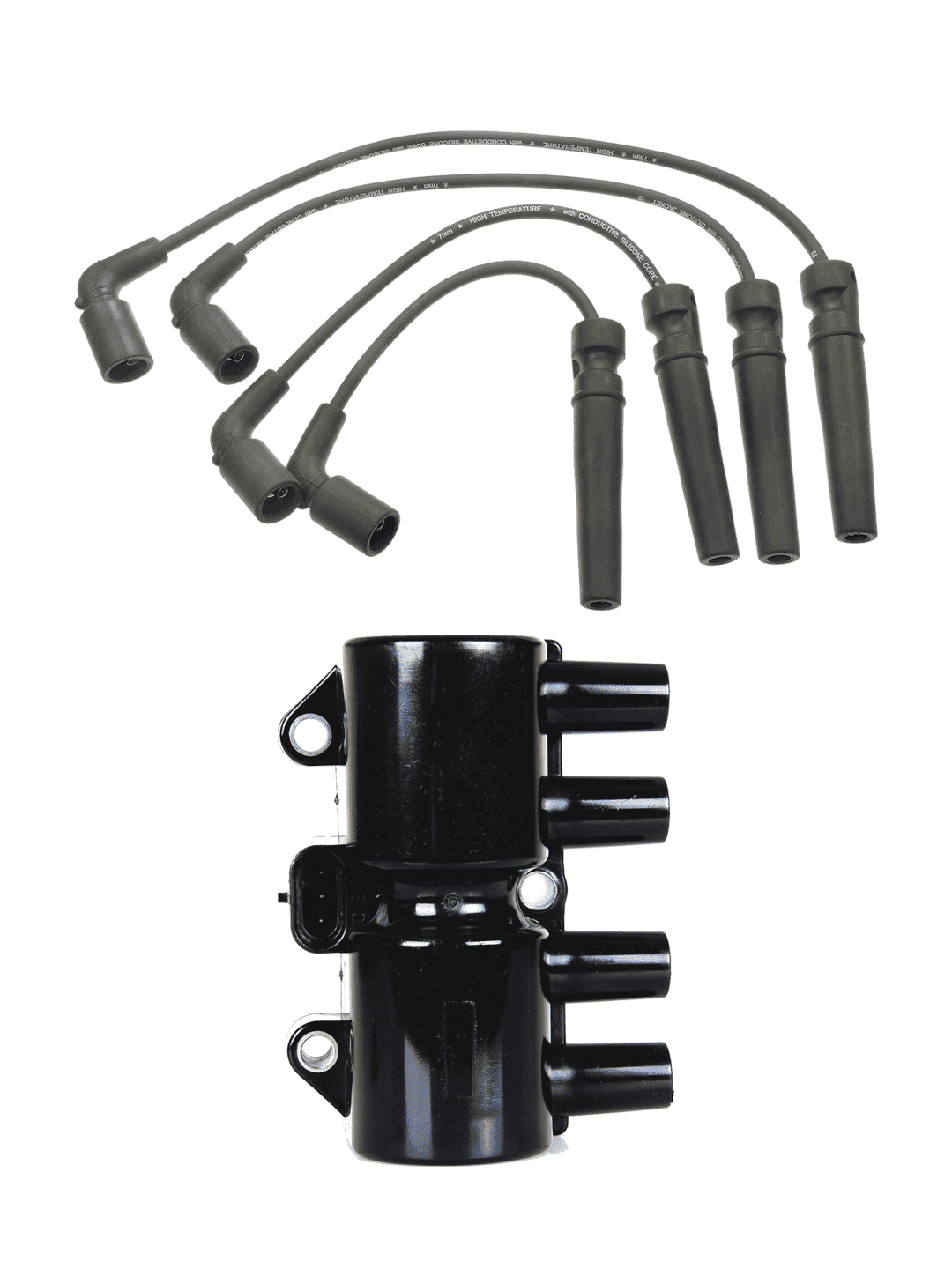 Ignition Coils and Wireset Compatible with 20042006 Chevrolet Aveo LS