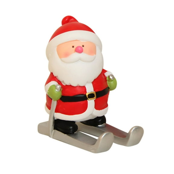 AuroraX Cute Santa Claus Phone Stand,Christmas Phone Holder for Desk,Office Phone Stand,Fit to Mobile Phones,Iphone,for Girl and Boy,White