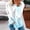 Light Blue, variant on Xihbxyly Long Sleeve Hooded Tunic Tops for Women Women Fashion Casual Solid Long Sleeve Sweatshirt Tops Blouse Christmas Hooded Pullover Top Hooded Plush Coat Top