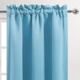 thumbnail image 3 of Room Darkening Blackout Window Curtains with Grommets,1 Panel 42*54" Thermal Insulated Grommet Blackout Curtains Short Drapes for Living Room Bedroom,Sky Blue, 3 of 7