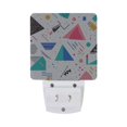thumbnail image 5 of Yayeee LED Night Light for The Home Plug in With Light Sensors 2 Pack, Green Retro Triangles, 5 of 6