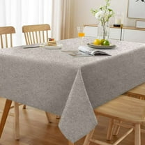 Turquoize FantasDecor Square Tablecloth, Linen Textured, Waterproof Spillproof Wrinkle-Free, Indoor/Outdoor(60" X 60",Heather Taupe)