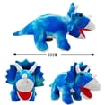 thumbnail image 4 of Peluche de dinosaurio de simulación de 25 cm, realista, triceratops, anquilosaurio, estegosaurio, T-rex, pterosaurio, dragón, muñeco de dibujos animados, regalo suave para niños, 4 of 5