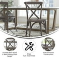thumbnail image 4 of Emma + Oliver 2-Pack Gray Wash Dark Driftwood X-Back Chair, 4 of 12