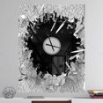 thumbnail image 2 of DesignArt Horloge Murale Abstraite à Mur Brisé Design 3D Grande, 2 of 2
