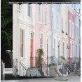 thumbnail image 3 of Ambesonne City Old Houses Shower Curtain, London Pastel Color, 69"Wx70"L, Multicolor, 3 of 4