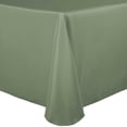thumbnail image 2 of Ultimate Textile (3 Pack) 90 x 132-Inch Rectangular Polyester Linen Tablecloth with Rounded Corners - for Wedding, Restaurant or Banquet use, Seamist Light Green, 2 of 4
