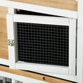 thumbnail image 5 of Demi Bonn 90" Wooden Rabbit Hutch with Double Side Run Boxes, Outdoor Small Animal Habitat Chicken Coop Bunny Cage for Bunnies, Guinea Pigs, Brown, 5 of 10