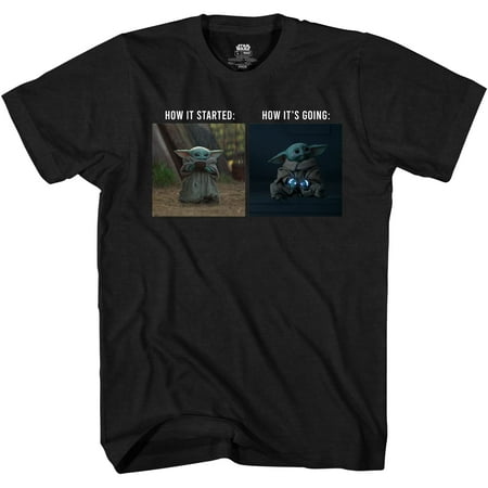 STAR WARS Mandalorian Baby Yoda Grogu How It's Going Meme T-Shirt(LG