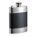 thumbnail image 1 of Visol VF6046 Wickeln Carbon Fiber Patterned Leatherette Liquor Flask - 6 oz, 1 of 1