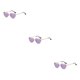 thumbnail image 4 of Gafas de sol Sonducket en forma de corazón montura de metal dorado lentes Tac protección solar púrpura Type1 NO1, 4 of 6