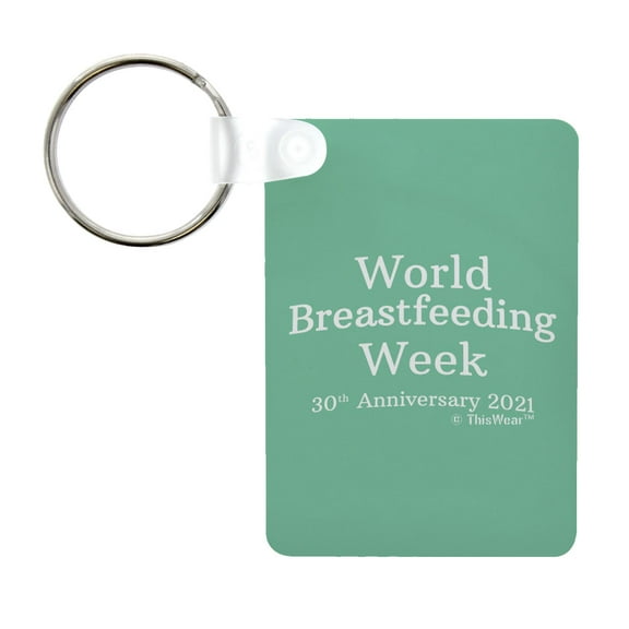 ThisWear Maternity Breastfeeding Awareness World Breastfeeding Week Aluminum Rectangle Keychain