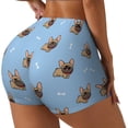 thumbnail image 1 of Fotbe Brown French Bulldog Shorts Sin Costuras – Shorts Deportivos de Cintura Alta para Mujer, Elásticos para Gimnasio, Yoga, Running o Ciclismo-Large, 1 of 8