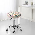 thumbnail image 7 of Goofa Cute Flower Printed Stool Covers Round, Waterproof Round Bar Stool Covers Anti-Slip Round Bar Stool Seat Cover with Elastic Bands Durable -14 inch, 7 of 7