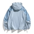 thumbnail image 5 of VeFlora Men's Casual Color Windbreaker - Lightweight Outdoor Sun Jacket with UPF Protection for Spring and Summer Travel(Sky Blue/L), 5 of 5
