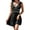 Black, variant on Spring/Summer New Comfortable Casual V Neck Sleeveless Waist Age Reducing Dress  M