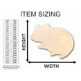 thumbnail image 2 of Unfinished Wood Hamster Shape - Animal - Pet - Craft - up to 46" DIY 24" / 1/2", 2 of 3