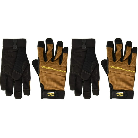 Guantes de trabajo Custom Leathercraft CLC 124M Flex Grip, tamaño mediano, paquete de 2