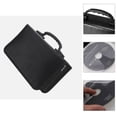 thumbnail image 4 of Bolsa de almacenamiento portátil WSYW para 128 discos CD y DVD, estuche tipo billetera, organizador con cremallera, color negro, 4 of 6