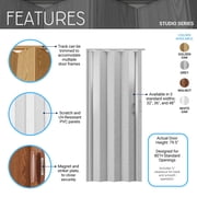 Techni Home Studio Series 32 W PVC Foldable Accordion Doors, White RTA-ST32FD-WHT