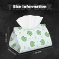 thumbnail image 6 of Lsque Kawaii Frogs Printed Long Tissue Box Cover Holder, Facial Paper Organizer Dispenser,Triangle with Bottom Belt, PVC Leather Decorative Organizer, 6 of 9