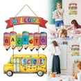 thumbnail image 2 of Jierger Cute Welcome Sign Wall Hanging Wooden Classroom Decoration with Pencil Bus Colorful First Day of School Door Hanging for Classroom Kindergarten Teacher Student Classroom Front Porch, 2 of 9