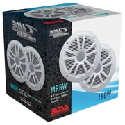 BOSS Audio Systems MR6W Marine 6.5” Speakers, 180 Watts Per Pair, 2 Way