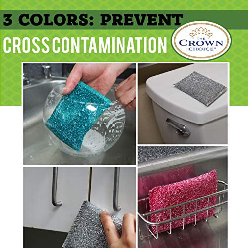 World's Best Foam Pot Scrubbers. Dishwasher Safe. Assorted Colors (6)