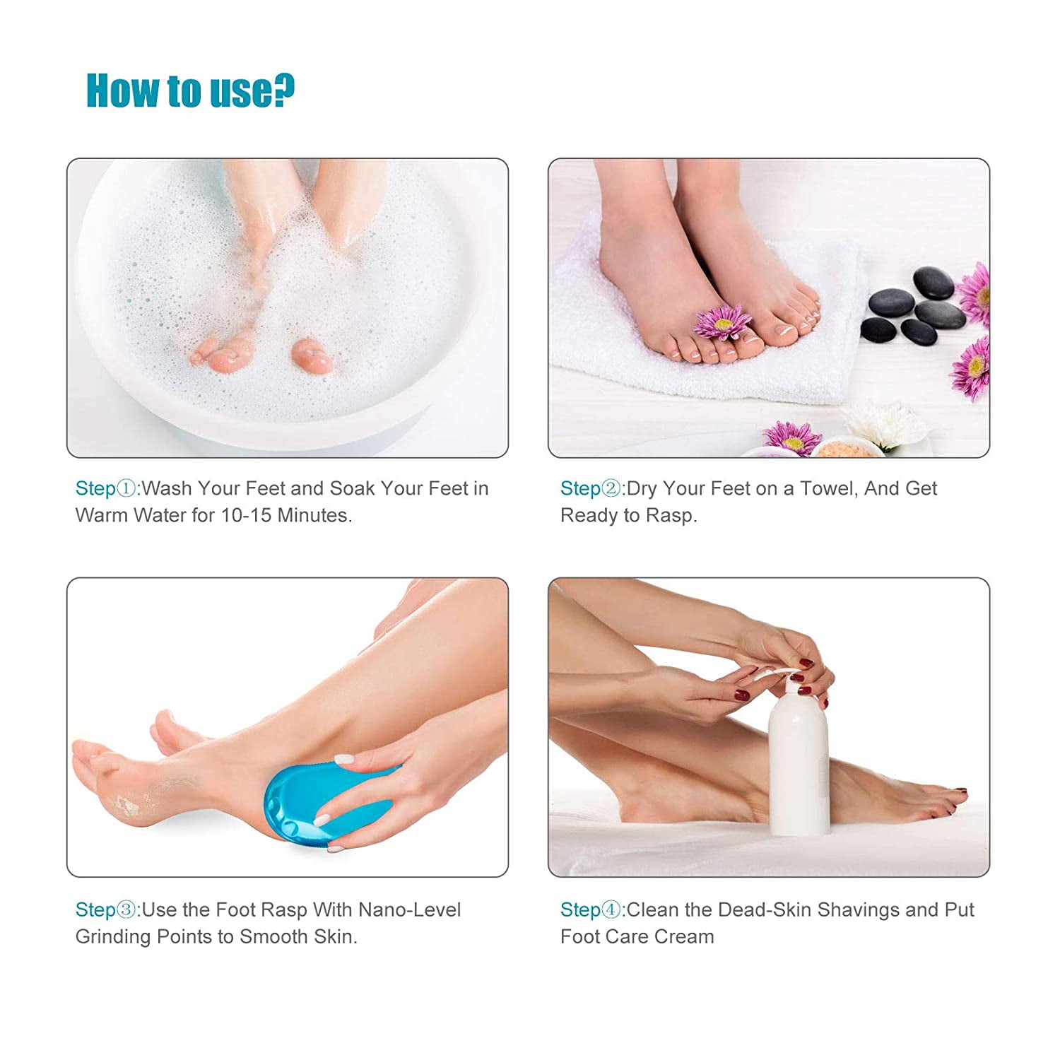 HOMEIU Heel Scraper For Feet Shower Callus Remover for Feet To Remove Dead  Skin Hard Skin Cracked Heels Perfect Foot Care