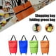 thumbnail image 1 of Xihbxyly Almacén. Carrito de Compras Plegable 2 En 1, Carrito de Supermercado con Ruedas, Bolsa de Compras, Bolsa de Almacenamiento Telescópica para Viajar, 1 of 2