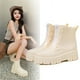 thumbnail image 1 of Botas de lluvia de fondo grueso de moda para mujer, botas de lluvia de fondo suave antideslizantes con tubo medio impermeables, 1 of 6